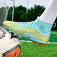 thumbnail image 5 of Zapatos de fútbol profesionales para hombres y mujeres, botas de entrenamiento de tobillo con picos largos, entrenamiento de hierba interior, partido ultraligero, venta al por mayor, 5 of 5