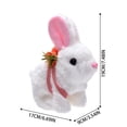 thumbnail image 2 of Interactive Plush Bunny Backpack with Moving Ears & Sounds, Walking Electronic Pet Rabbit with Tail Wagging, Remote Control Stuffed Animal Toy, Easter Basket Stuffers Gift for Kids, 2 of 8