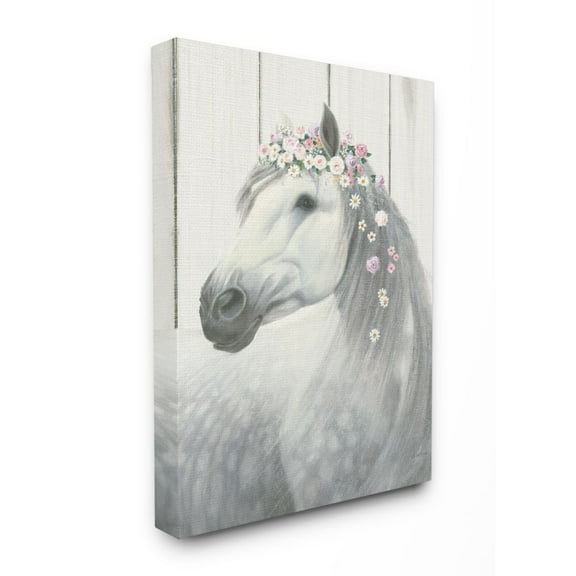 Stupell Industries Spirit Stallion Horse with Flower Crown Canvas Wall Art by James Wiens