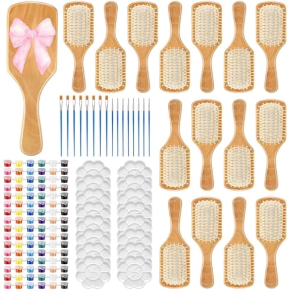 wooden brush,wooden brush,wooden brush for hair,wooden hair brush,girls night crafts adult women