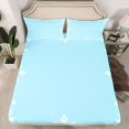 thumbnail image 2 of Feelyou Blue Bohemian Damask Queen Sheet Sets, Simple Fashion Bed Set, 4 Pieces, 2 of 7