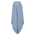 thumbnail image 3 of Womens Trousers Pants for Women Casual Blue Baggy Pants Women Loose Sweatpants Women Wide Leg Trousers Womens Fall Pants, 3 of 4