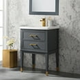 thumbnail image 2 of Clara 24" Single Bathroom Vanity with Porcelain Top - Gray, 2 of 10