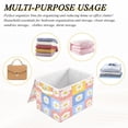 thumbnail image 6 of Yayeee Collapsible Cube Storage Bin with Lid Fabric Closet Decorative Basket with Handles, Light Blue Daisy, 6 of 7