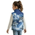 thumbnail image 2 of Uorisanigo Girls Boys Zippered Vest Lightweight Sleeveless Full Zipper Kids Snow Mountain Wolf Jackets Soft and Comfortable Stand Collar Coat Warm Outwear for Fall & Winter, 2 of 7