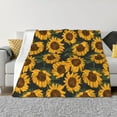 thumbnail image 3 of Throw Blanket for Couch, Yellow blooming sunflowers Super Soft Fuzzy Comfy Warm Throw Blanket, Cuteness Lightweight Cozy Plush Flannel Blanket & Throws for Sofa and Bed All Season, 3 of 5