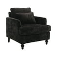 thumbnail image 5 of Reading Seat: Chenille Fabric, Solid Wood, Modern (black Office Relax Chair: Wood Base, 5 of 6