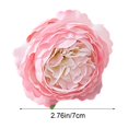 thumbnail image 3 of Cabezas de flores de seda artificial, 7 cm de tela, flores artesanales para bodas, fiestas y decoración del hogar. Paquete de 10 en rosa, beige, blanco, morado y caqui., 3 of 6