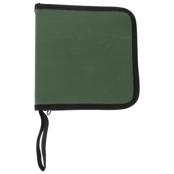 EXHUMKY Green CD Storage Pouch with Smooth Zipper for and Easy Transport