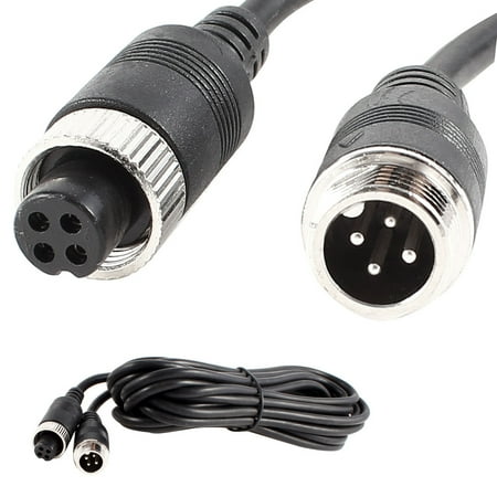 16.4Ft M/F 4 Pin Waterproof Connector Car Monitor Power Extension Cable