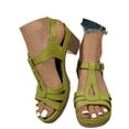 thumbnail image 3 of TrendOFT Women Sandals Trendy With Toe Post Comfortable Mid Heeled Spring Summer Buckle Closure Casual Sandales Plateforme Pour Femmes GN1 39, 3 of 9