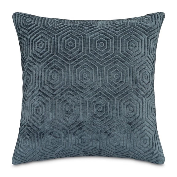 Blue My Mind Sutter 19" Square Chenille Throw Pillow - Pacific Navy in Set of 2
