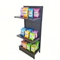 thumbnail image 2 of FixtureDisplays® 23 x 14.4" Black MDF Wood Shelf with Brackets for 19418 Rack 19418-SHELF, 2 of 7