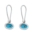 thumbnail image 2 of Turquoise Gemstone Jewelry 925 Sterling Silver Drop Dangle Earrings For Women, 2 of 4