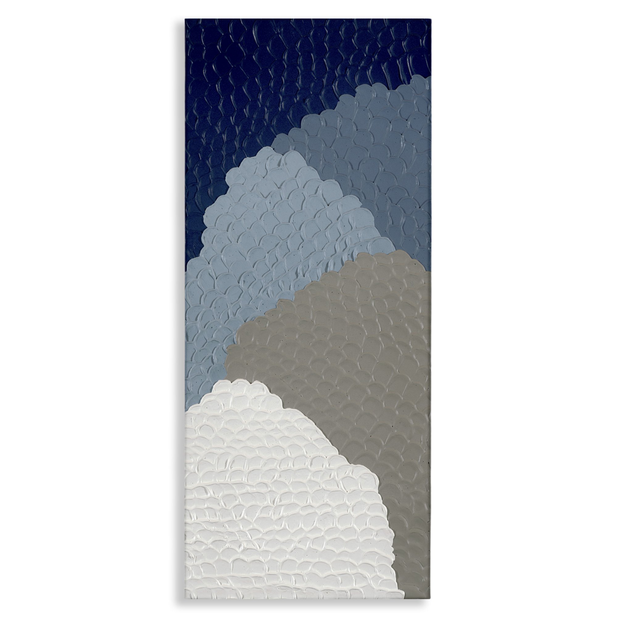 Stupell Industries Cascading Shapes Abstract Abstract Painting Gallery Wrapped Canvas Art Print Wall Art 13 x 30