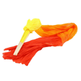 thumbnail image 4 of 10X Beautiful Silk Three Color Gradient Flame Dance Fan Hand Folding Bamboo Fan Decoration Fan, 4 of 9