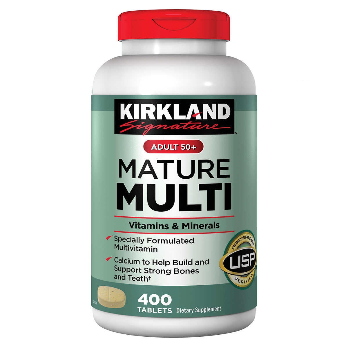 Kirkland Signature Adult 50+ Mature Multi Vitamins & Minerals, 400 Tablets
