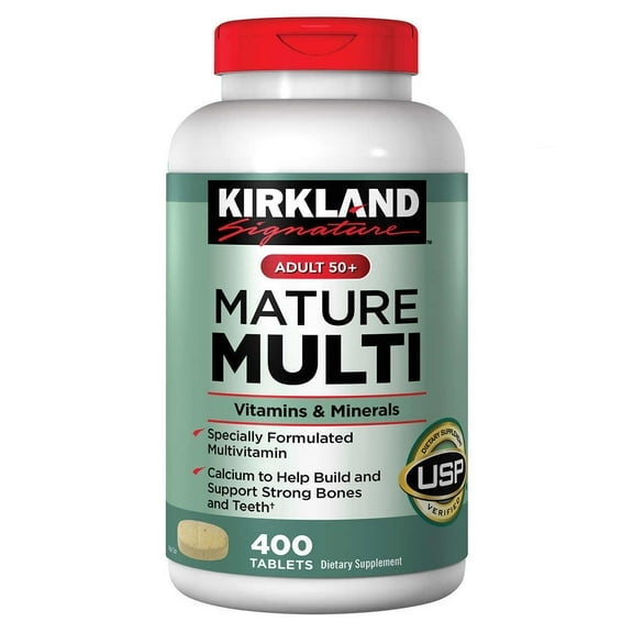 Kirkland Signature Adult 50  Mature Multi Vitamins & Minerals, 400 Tablets
