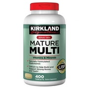 Kirkland Signature Adult 50+ Mature Multi Vitamins & Minerals, 400 Tablets