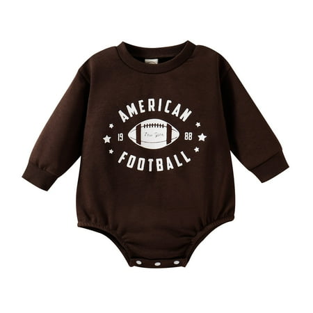

Baby Boys Girls Letter Long Sleeve Cute Cartoon Sweatshirt Bodysuit Romper Outfits