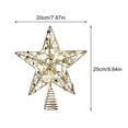 thumbnail image 2 of Christmas Tree Topper,Gold Glittered Star with Hollow for Christmas Tree Decor, 2 of 4