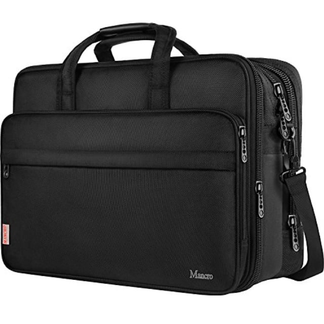Mancro - 17 inch Laptop Bag, Large Business Briefcase for Men Women, Travel Laptop Case Shoulder ...