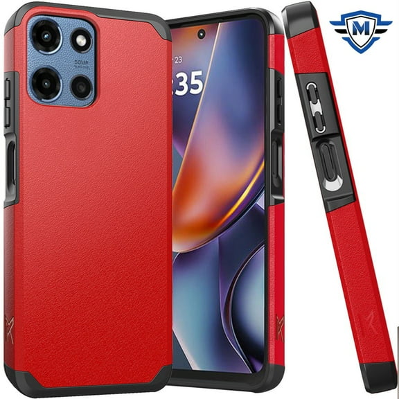 For Motorola Moto G Stylus 5G 2025 Premium Slim Tough 2in1 Hybrid Case Dual-Layer PC TPU Rubber Armor with Shockproof Protection Cover, XPM Phone Case [Red]