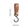 thumbnail image 5 of UNTERING 8Pcs Leather S Hook Leather Hook, S Hook S Shaped Hook Coat Hook for Hanging, Camping Hook Hanger Hook for Hanging, 5 of 7