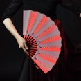 thumbnail image 5 of Dvruxg LED Glowing Hand Held Folding Fan Stage Performance Show Light Up Fan Birthday Party Dance Gift Wedding Night Bar Club Fluorescent Props, 5 of 5