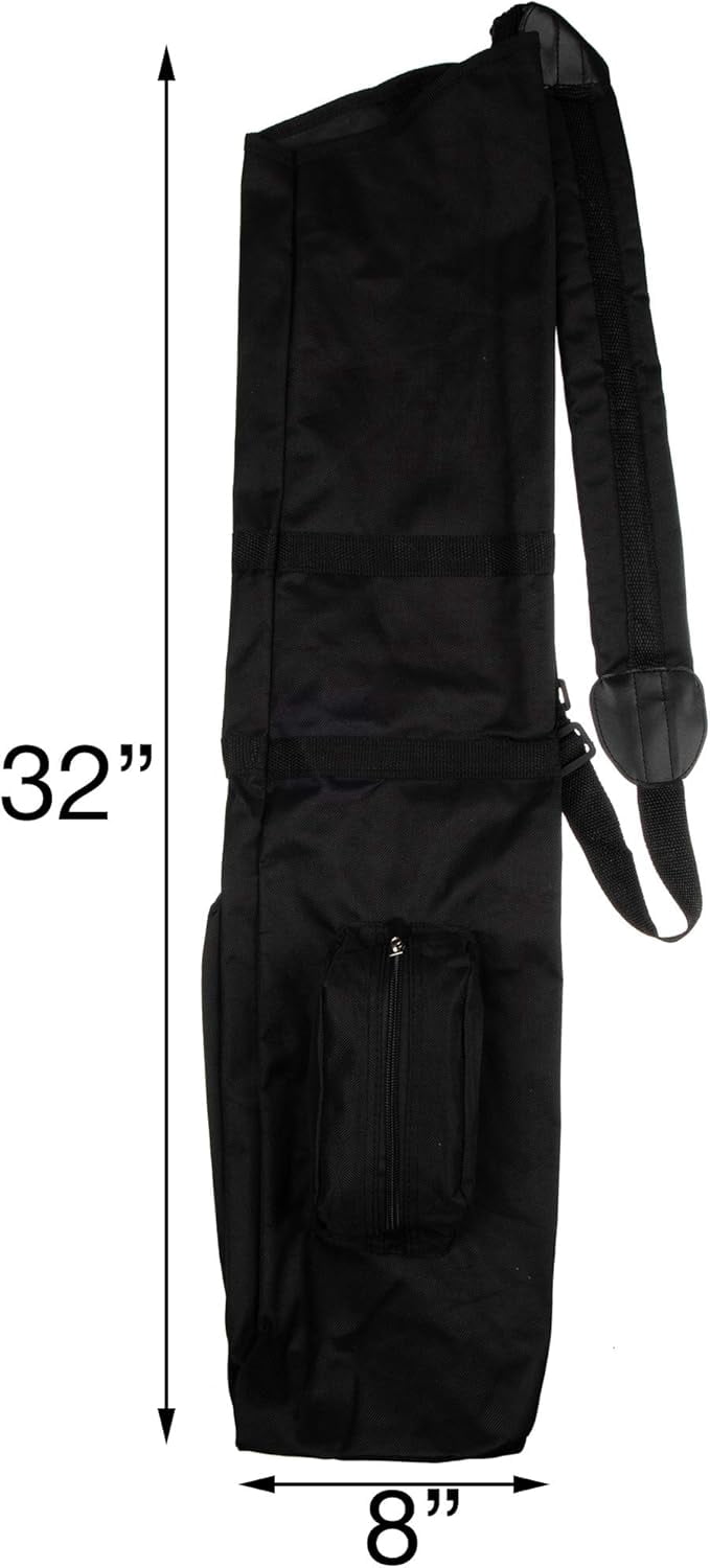Sporting Goods Golf Sunday Bag | Black Lightweight Travel Carry Sunday Golf Bag with Cushioned Shoulder Strap for Driving Range Practice Easy Transport - for Beginners, Youth, Adult or Seniors