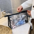 thumbnail image 3 of Fashion Outdoor Wash Pouch Travel Organizer Square Bag TPU Organizer Case Makeup Bags Cosmetic Cases Transparent Cosmetic Bag Storage Toiletry Bag WHITE S, 3 of 8