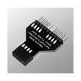 thumbnail image 5 of Motherboard Connector Good Hardness Lossless Plug Play USB2.0 9Pin to 2 9Pin Water-Cooled RGB Lamp Fan Adapter for Computer - Black, 5 of 5