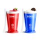 thumbnail image 1 of ZOKU Original Slush and Shake, taza compacta para hacer y servir con núcleo de congelador que crea batidos, granizados y batidos de leche de una sola porción en minutos, sin BPA, azul y rojo, juego de, 1 of 5