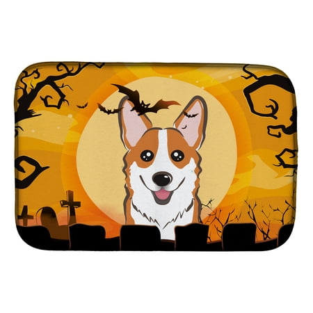 Halloween Red Corgi Dish Drying Mat
