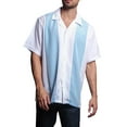 thumbnail image 2 of G-Style USA Men's Two Tone Retro Button Down Bowling Shirts, 2 of 6