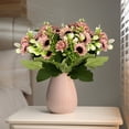 thumbnail image 6 of JHyouerji Artificial Flowers 15 Heads Faux Bouquet Florals Arrangements Decor for Farmhouse Home Wedding Table Centerpiece, Fake Plastic Flower for Vase Decoration, 6 of 7