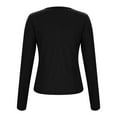 thumbnail image 5 of Abomasnow Women's Long Sleeve Shirts Fall 2025 Casual Basic Going Out Crop Tops Slim Fit Tight Y2K Clothes, 5 of 7