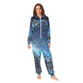 thumbnail image 2 of FORMRS Onesies Pajama for Adults Unisex Hoodie Winter Jumpsuit One Piece Sleepwear, Sizes S-2XL, Floral Occean, 2 of 7
