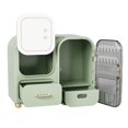 thumbnail image 4 of Makeup Organizers Storage Case With Lid And Drawers Design For Wife Mother Holiday GiftMatcha Green, 4 of 5