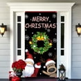 thumbnail image 6 of NWOKYZGH Christmas Door Cover Santa Xmas Hanging Cover Xmas Door Cover Banner Reindeer Snowflake Santa Backdrop for Front Door Decoration New Year Party Supplies, 6 of 6