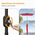 thumbnail image 4 of ACEGOSES LED Outdoor Patio 6x9ft Deck Solar Light Market Umbrella, Outside Table Umbrellas With Polyester canopy,Red, 4 of 8