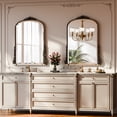 thumbnail image 2 of Gleamira 40"x 28" Arched Bathroom Mirror Vintage Vanity Mirror Wall Decorative Mirror, Antique Silver, 2 of 6
