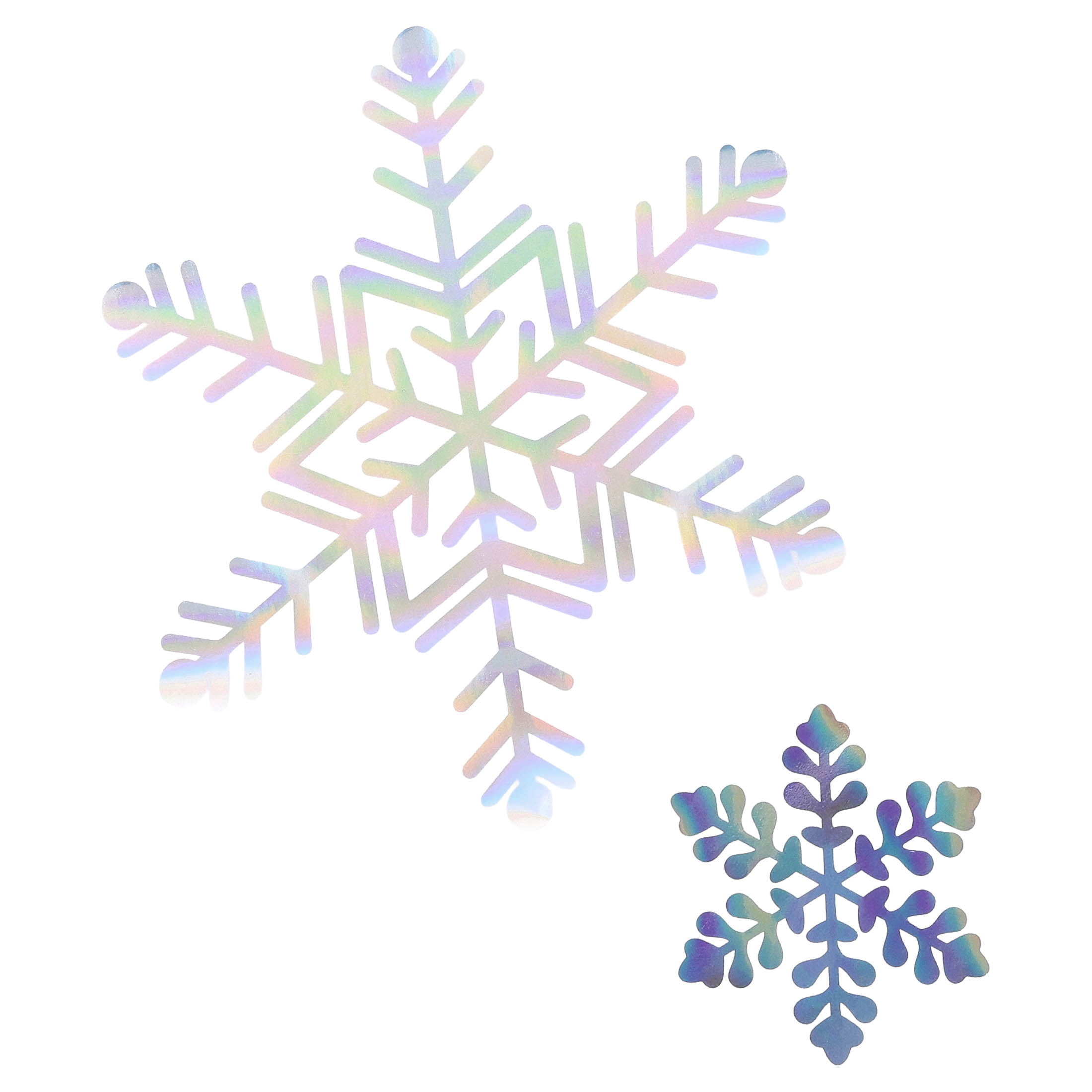 Snowflake Christmas Window Clings, Iridescent, 10.8" x 16.8", by Holiday Time