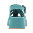 thumbnail image 4 of FSJ Women Chic Round Toe Platform Sandals Adjustable Buckle Ankle Strap Hollow Out Thick Sole Gladiator Caged Shoes Size 11 Blue, 4 of 5