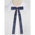 thumbnail image 2 of INSPIRE CHIC Unisex Pre-tied String Bow Tie String Tie Solid Color Bowknots Dark Blue One Size, 2 of 5