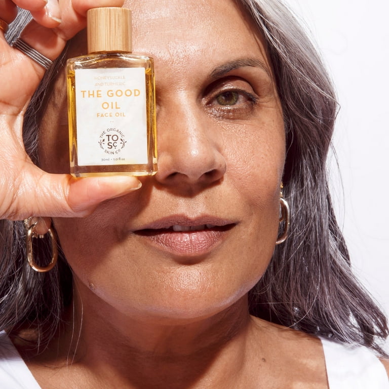 The Organic Skin Co. Honeysuckle and Turmeric Face Oil for Women - Turmeric  Oil for Face with Calendula & Rosemary Essential Oils - Certified Vegan 