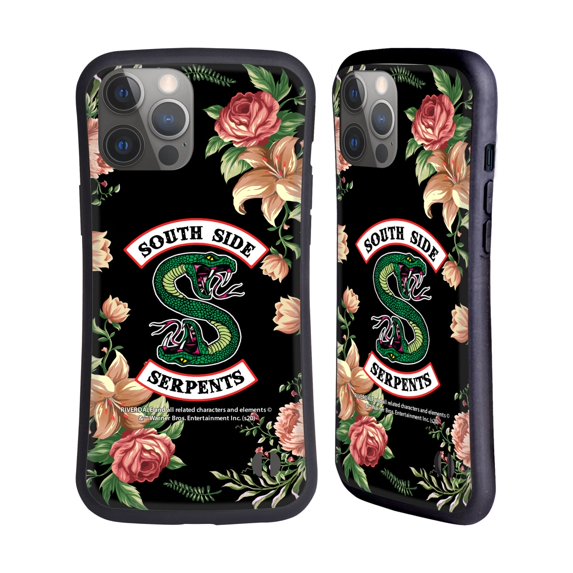 Head Case Designs Officially Licensed Riverdale South Side Serpents Floral Print Logo Hybrid Case Compatible with Apple iPhone 14 Pro Max