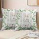 thumbnail image 5 of Decoraciones de Primavera para el Hogar Conejos Blancos Flor Cubierta de Almohada 45x45cm Pascua Primavera Oficina Dormitorio Pascua Decoración Del Hogar Cubiertas de Almohada de Primavera, 5 of 6