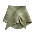 thumbnail image 1 of Triangle Scarf for Women, Knitted Neckerchief Soft Warm Neck Warmer, Cold Weather Pashmina Cape Winter Fall Accessory, 1 of 8