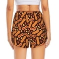 thumbnail image 3 of Picia Peanuts2 Pattern Women's 2 in 1 Athletic Running Shorts High Waisted Workout Casual Gym Sweat Shorts with Comfy Liner Zipper Pockets-Medium, 3 of 9